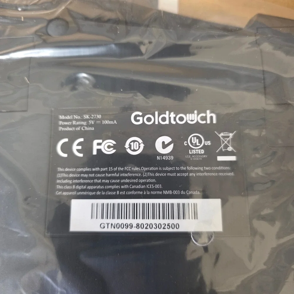 Goldtouch V2 Adjustable Comfort Keyboard GTN-0099 Black NEW Carpal Tunnel Relief